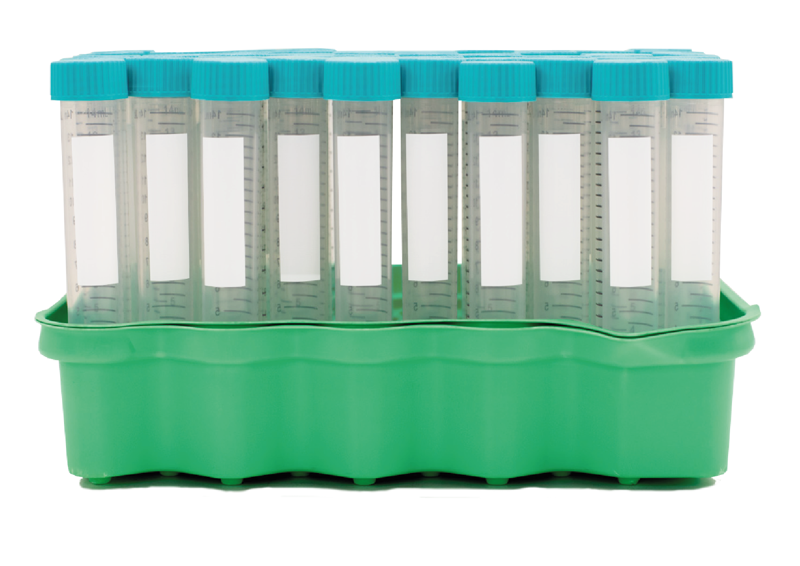 Rack of centrifuge tubes