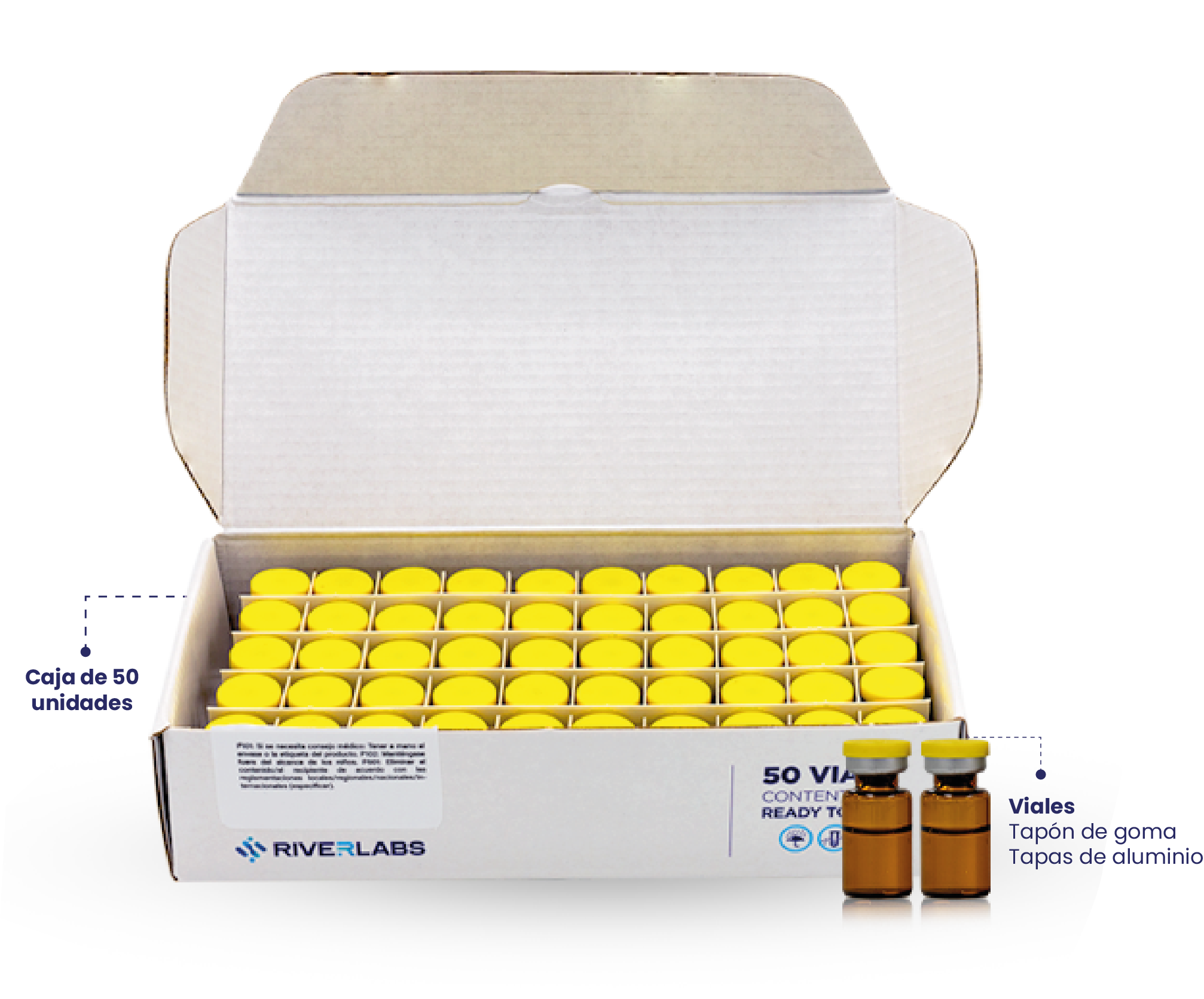 Kit of vials for water and beverage analysis